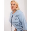 Svetlomodrá blúzka s nápismi