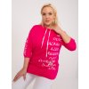 Tmavoružová blúzka s nápismi