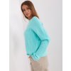 Mintový vzorovaný sveter SARA