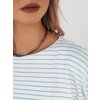 Bielo-modré pruhované tričko s dlhým rukávom APRICALE