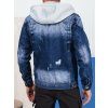 Modrá džínsová bunda s kapucňou