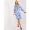 Svetlomodré vzorované mini šaty