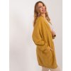 Horčicový kardigán s vreckami (Veľkosť L/XL)