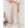 Svetlobéžové rovné nohavice s pásikom ERLON