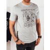 Sivé bavlnené tričko s potlačou