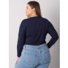 Tmavomodré dámske tričko s dlhými rukávmi