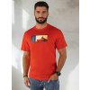 Červené pánske tričko s potlačou