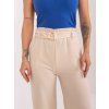 Svetlobéžové široké nohavice s pásikom