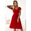 Červené trblietavé spoločenské šaty MATYLDA