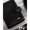 Peterson Čierna kožená pánska peňaženka W056