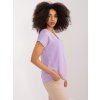 Svetlofialové tričko s výstrihom do V