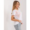 Bielo-ružové tričko s aplikáciou