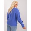 Svetlomodrá mikina s naberanými rukávmi