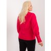 Červená mikina s naberanými rukávmi