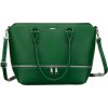 Rovicky zelená priestranná shopper kabelka