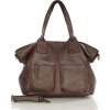 MARCO MAZZINI Hnedá shopper bag s prednými vreckami (Veľkosť ONE SIZE)