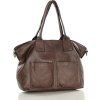 MARCO MAZZINI Hnedá shopper bag s prednými vreckami (Veľkosť ONE SIZE)