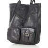 MARCO MAZZINI čierna kabelka s vreckami