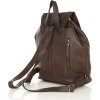 MARCO MAZZINI Pletený kožený batoh - tmavohnedá