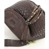 MARCO MAZZINI Kožená pletená crossbody - tmavohnedá (Veľkosť ONE SIZE)