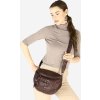 MARCO MAZZINI Kožená pletená crossbody - tmavohnedá (Veľkosť ONE SIZE)
