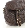 MARCO MAZZINI Kožená pletená crossbody - tmavohnedá (Veľkosť ONE SIZE)