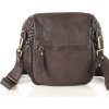 MARCO MAZZINI Kožená pletená crossbody - tmavohnedá (Veľkosť ONE SIZE)