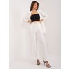 Biele široké nohavice s pásikom