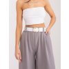 Sivé široké nohavice s pásikom