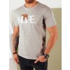 Sivé tričko s nápisom