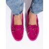 Tmavo ružové dierované mokasíny