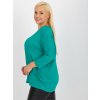 Tyrkysová voľná blúzka
