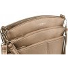 David Jones Svetlohnedá crossbody kabelka so zipsami