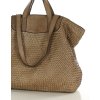 MARCO MAZZINI Béžová pletená shopper bag