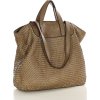 MARCO MAZZINI Béžová pletená shopper bag (Veľkosť ONE SIZE)