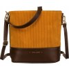David Jones hnedo-žltá crossbody kabelka s manšestrom