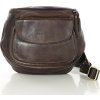 MARCO MAZZINI tmavohnedá crossbody kabelka so širokým popruhom