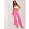 Ružové elegantné nohavice s pruhmi