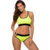 Neónovo žlté bikiny s pruhom Isuel