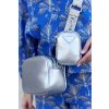 Rovicky strieborná crossbody kabelka s malou peňaženkou