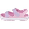 Svetloružové dievčenské sandále Crocs Crocband Cruiser Sandal K