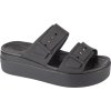 Čierne nazuváky na platforme Crocs Brooklyn Low Wedge Sandal