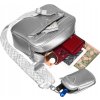 Rovicky strieborná crossbody kabelka s odnímateľným vreckom