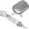 Rovicky strieborná crossbody kabelka s odnímateľným vreckom