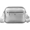 Rovicky strieborná crossbody kabelka s odnímateľným vreckom
