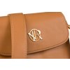 Rovicky Hnedá crossbody kabelka so zlatými detailmi