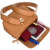 Rovicky Hnedá crossbody kabelka so zlatými detailmi