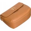Rovicky Hnedá crossbody kabelka so zlatými detailmi