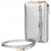 4U Cavaldi Strieborná prešívaná crossbody peňaženka M677