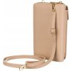 4U Cavaldi Béžová prešívaná crossbody peňaženka M675 (Veľkosť ONE SIZE)